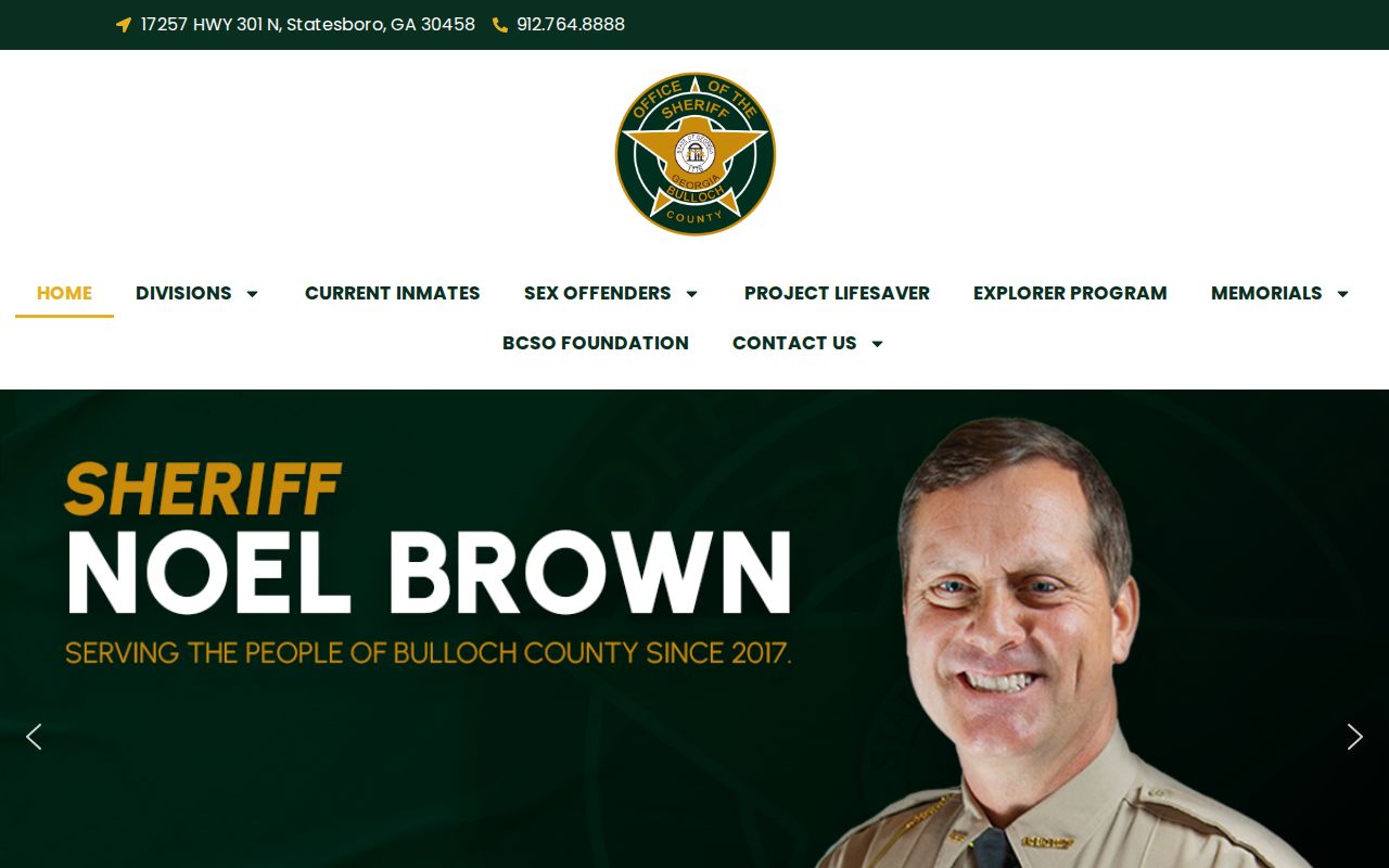 Bulloch County Sheriff's Office homepage