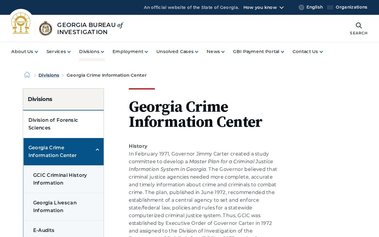 Georgia Crime Information Center system overview